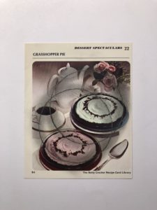 Betty Crocker recipe card with graphite and/or copper wire.