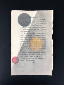 Collage on book pages with graphite and/or colored pencil, and/or watercolor, and/or scotch tape. 2020.